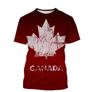 Canada Beaver T Shirt Canadian Flag Maple Leaf 3D Print Streetwear Man Woman O-Neck T-shirts Harajuku Tees Tops Kids Clothing