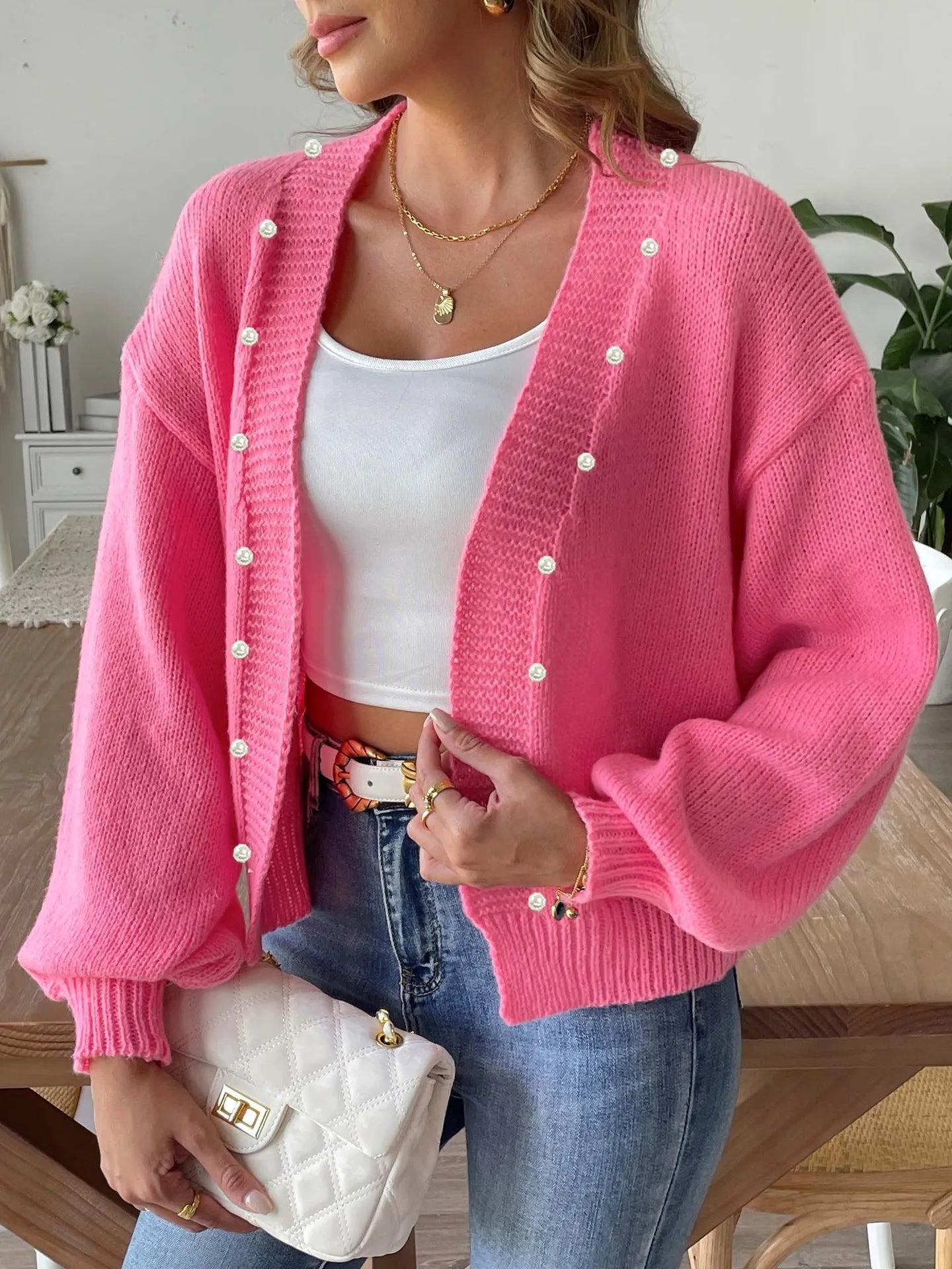 FairyShely 2025 Autumn Winter Long Sleeve Sweater Cardigan Women Solid Casual Cardigan Ladies Loose Short Knitted Coat Outwears
