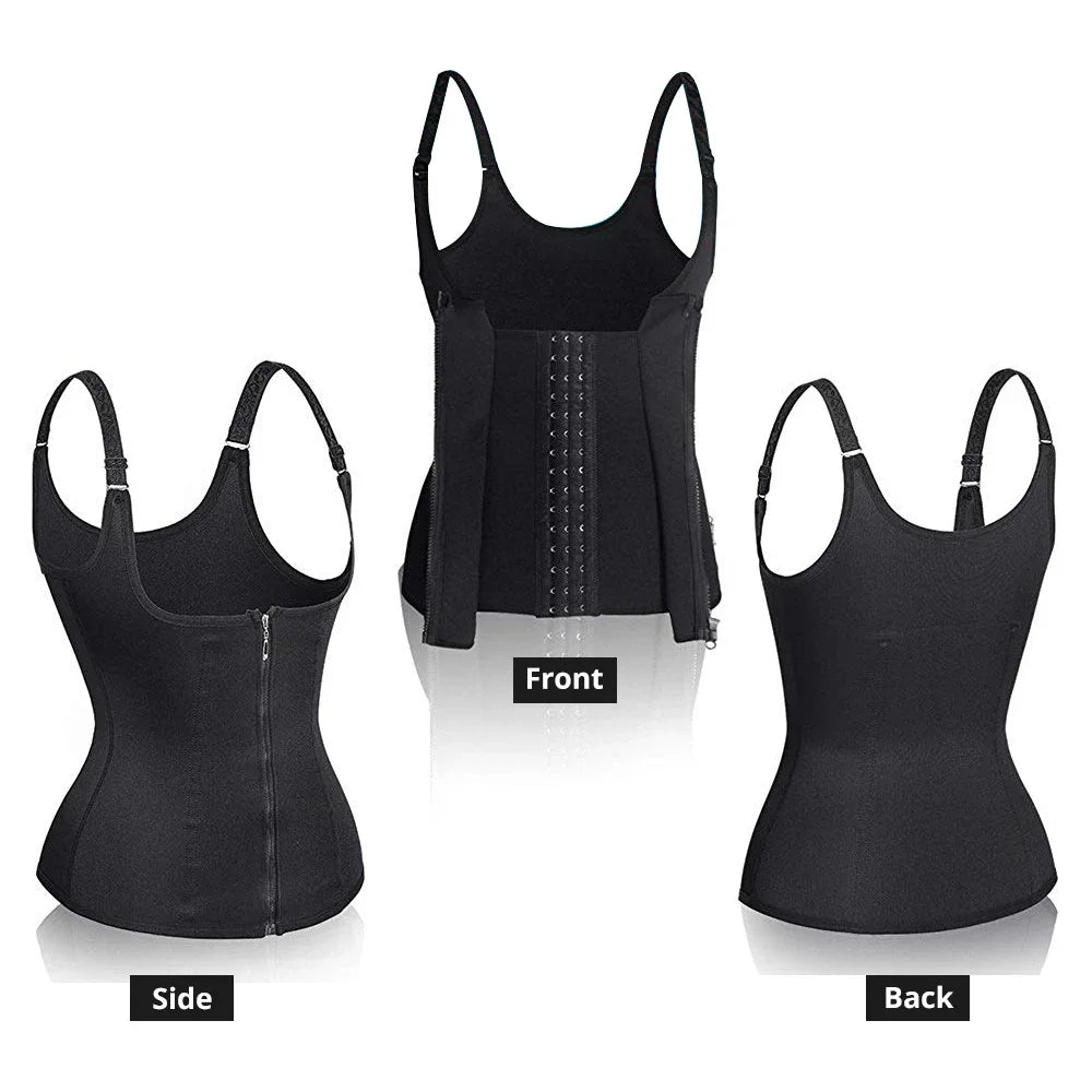 Zip-Up Tummy-Control Sleeveless Tank Top | OWNLUXE