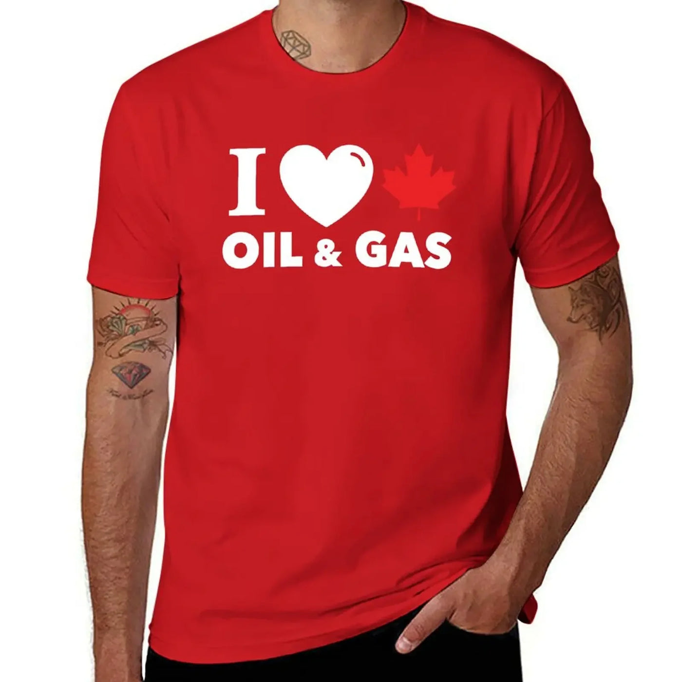 I Love Canadian Oil & Gas T-Shirt – Alberta Maple Leaf Pride Tee | OWNLUXE