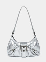 Load image into Gallery viewer, Patent Leather Saddle Bag – Retro Moto Style | Sac Selle en Cuir Verni – Style Rétro Moto
