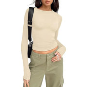 Women's Long Sleeve Crew Neck Slim Fit T-Shirt | OWNLUXE