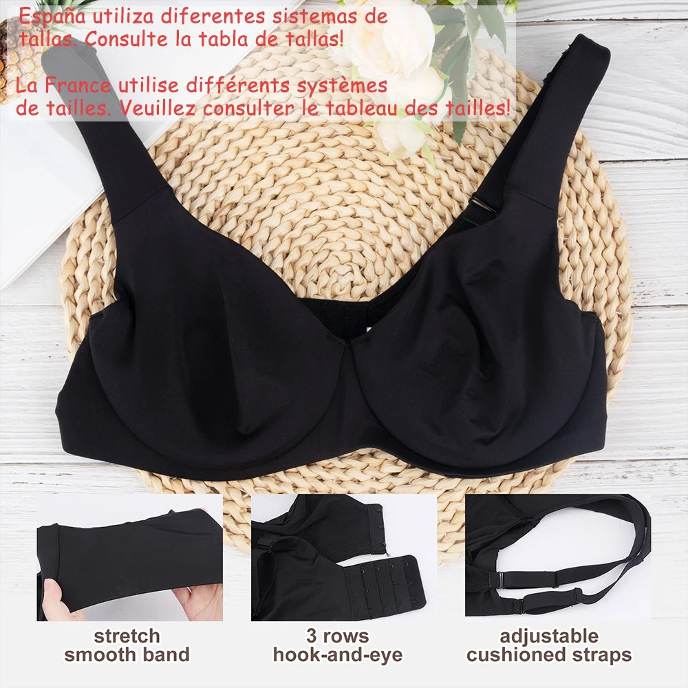 Women's Seamless Plus-Size Bra (Black) – Shop at OWNLUXE
