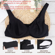 Women's Seamless Plus-Size Bra (Black) – Shop at OWNLUXE