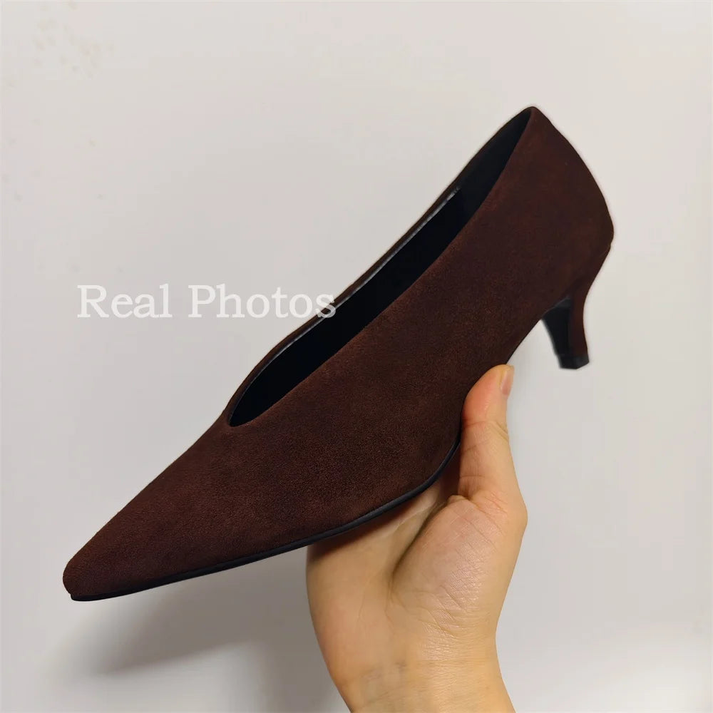 Women's Leather Pumps (Brown Suede) – Shop at OWNLUXE