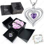 Heart Zircon Pendant Necklace – Comes in Rose Bow Gift Box | OWNLUXE