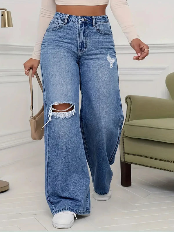 Wide-Leg Denim Vintage Pocket Jeans – Shop at OWNLUXE