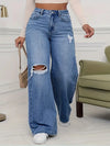 Women's Wide Leg Denim Vintage Pants | OWNLUXE