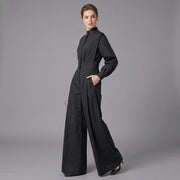High-Waist Relaxed-Fit Jumpsuit | OWNLUXE