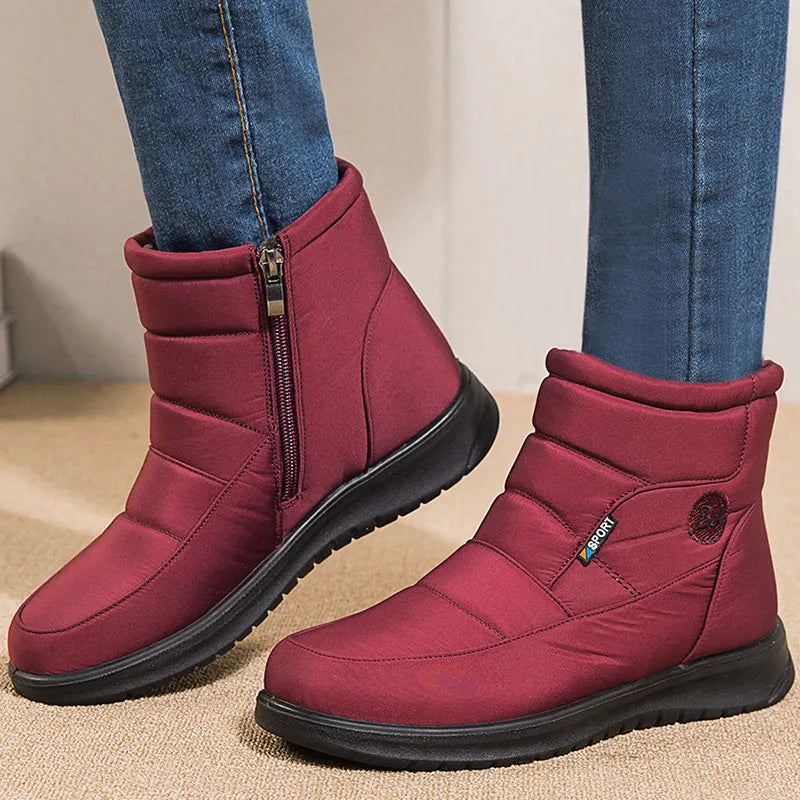 Women’s Waterproof Snow Boots (Ankle) — Warm Plush Lined