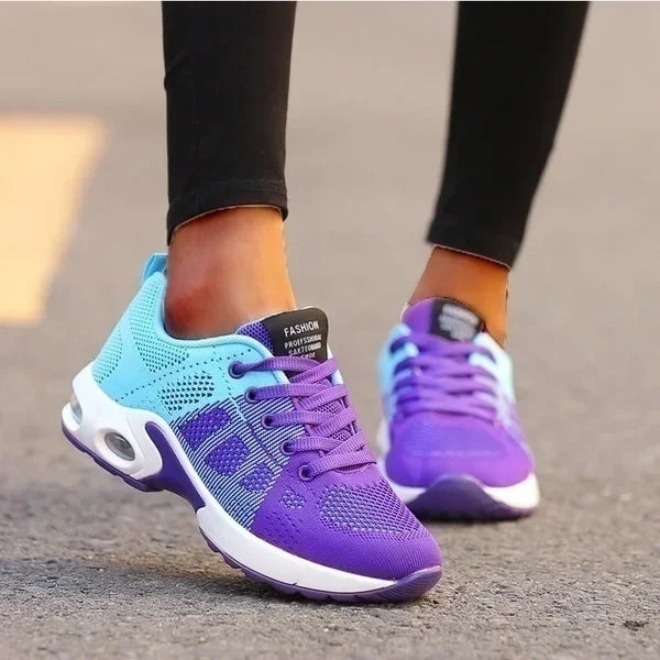Breathable Patchwork Lace-Up Sneakers for Everyday Wear