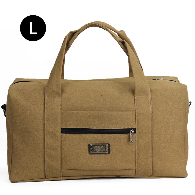 Canvas Travel Duffle Bag – Lightweight Weekender Holdall (S/M/L)