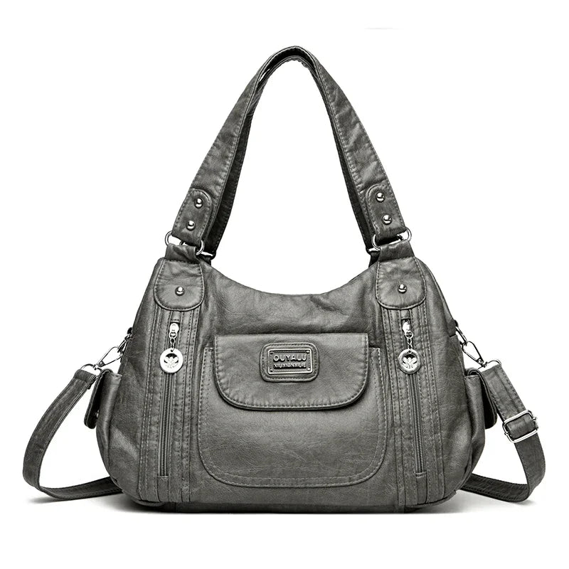 Large-Capacity PU Leather Shoulder Bag – Women’s Fashion Tote &amp; Crossbody | Sac à Bandoulière en Similicuir Grande Capacité pour Femme
