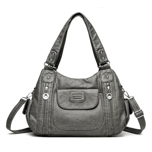Large-Capacity PU Leather Shoulder Bag – Women’s Fashion Tote &amp; Crossbody | Sac à Bandoulière en Similicuir Grande Capacité pour Femme