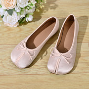 Soft Split Toe Tabi Ballet Flats Women Bowknot Leather | OWNLUXE