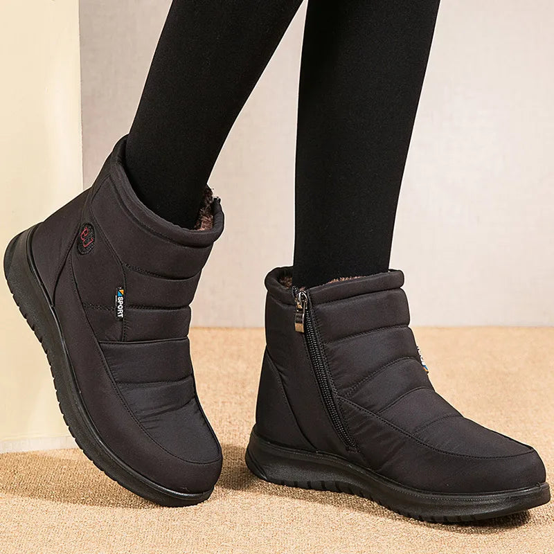 Women’s Waterproof Snow Boots (Ankle) — Warm Plush Lined
