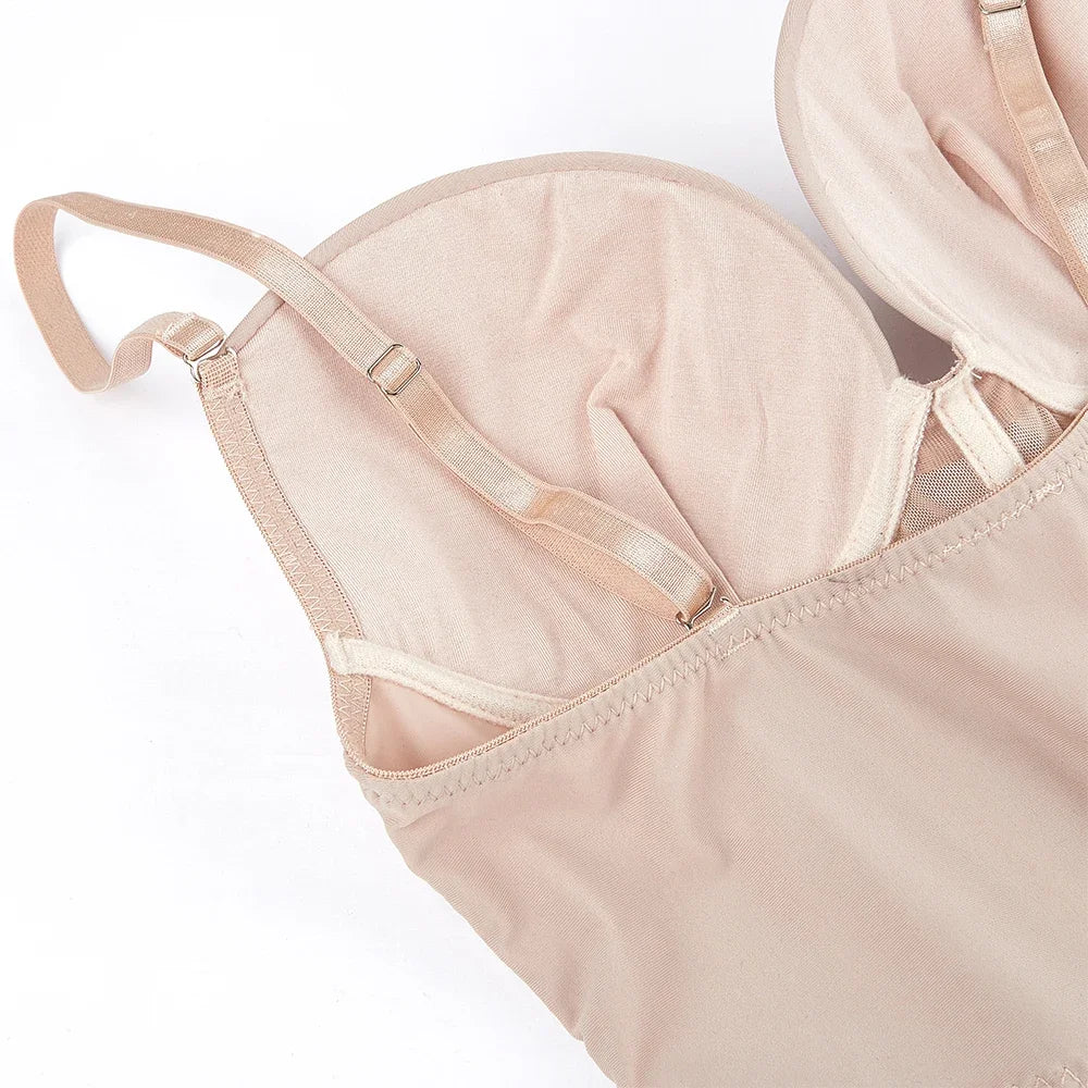 Backless Bodysuit Shapewear with Push Up Bra & Tummy Control