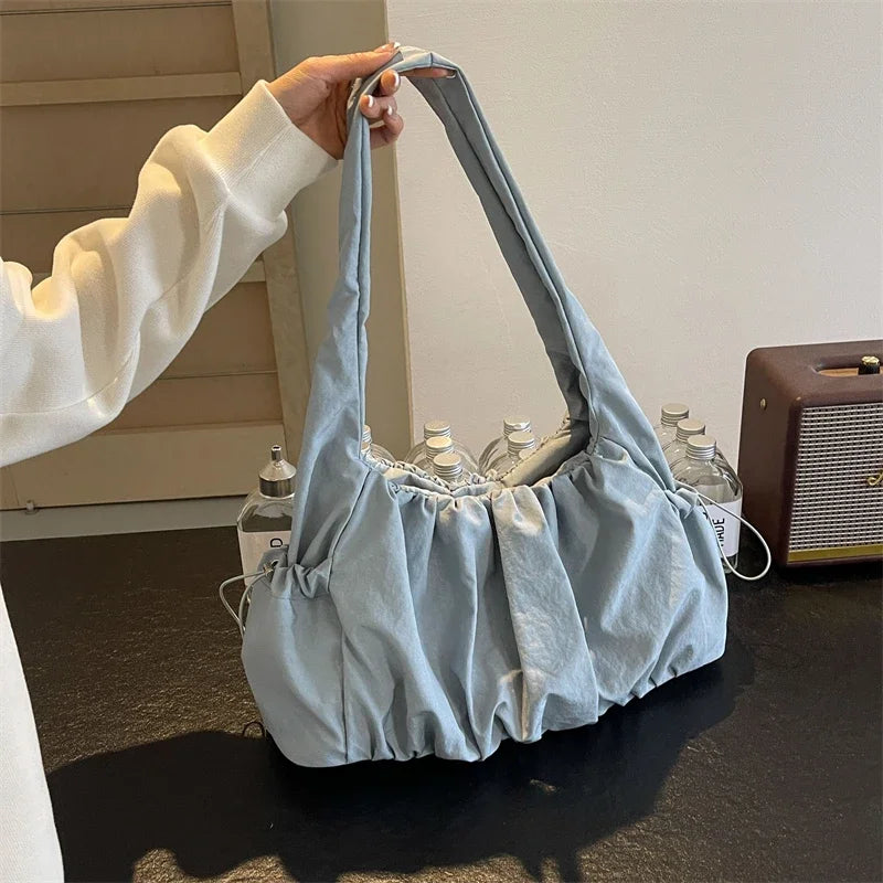 Spacious Nylon Pleated Crossbody Bag – Shop at OWNLUXE