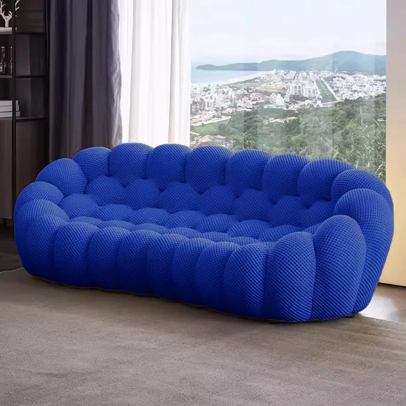 Minimalist U-Shaped Sofa with 3D Fabric All-Season Comfort