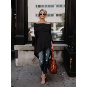 Trendy Off-Shoulder Loose Fit Top – Stylish & Comfortable