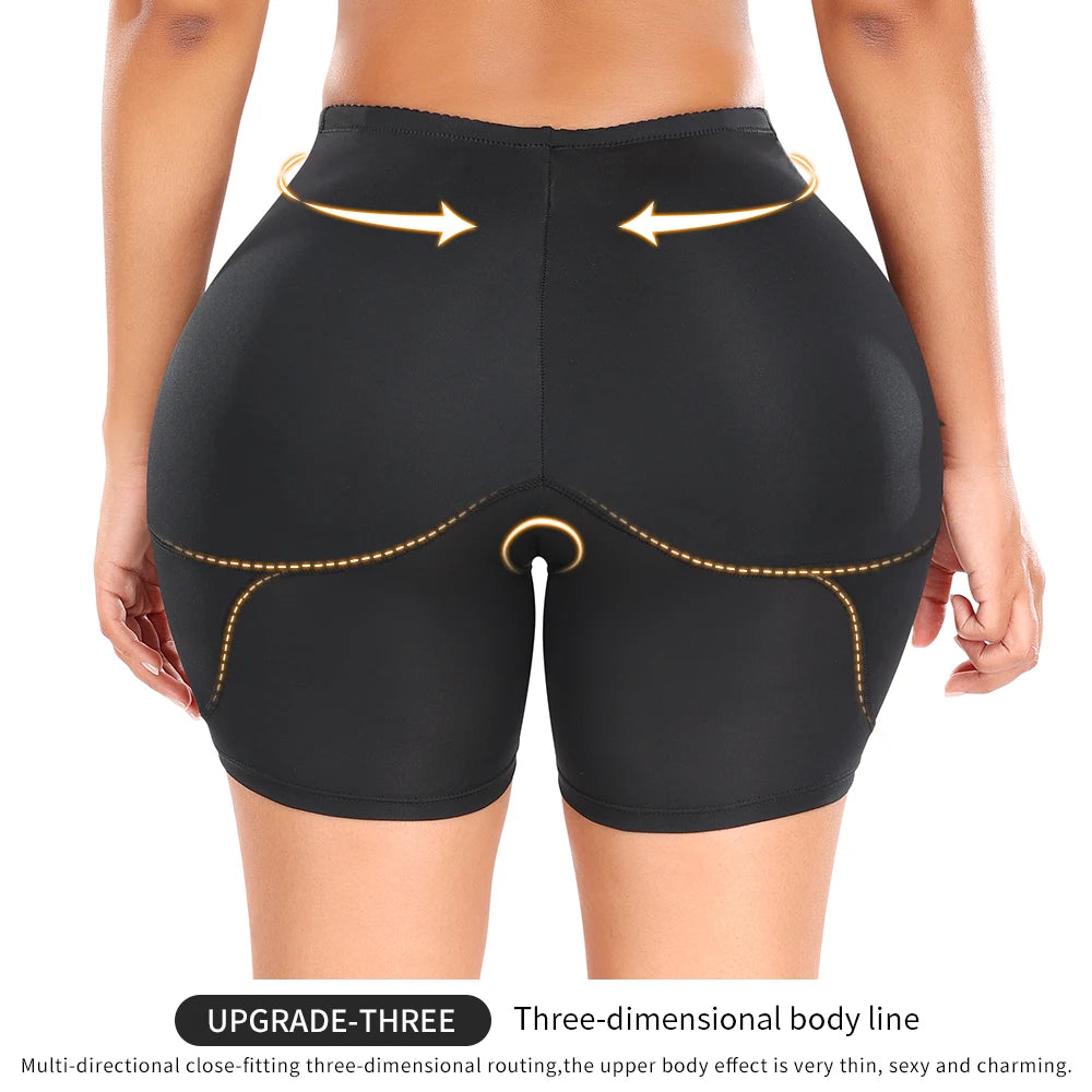 Padded Butt Lifter Shapewear Shorts - 4 Removable Pads Hip Enhancer | OWNLUXE