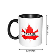 Maple Leaf Canada Canadian Is My Happy Place Mug Funny Ceramic Coffee Cups Tea Mugs Milk Cup Drinkware Gift for Friends