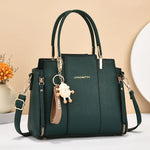 Load image into Gallery viewer, PU Leather Tote Bag with Tassel – Fashion &amp; Versatile | Sac Cabas en Cuir PU avec Gland – Mode &amp; Polyvalent
