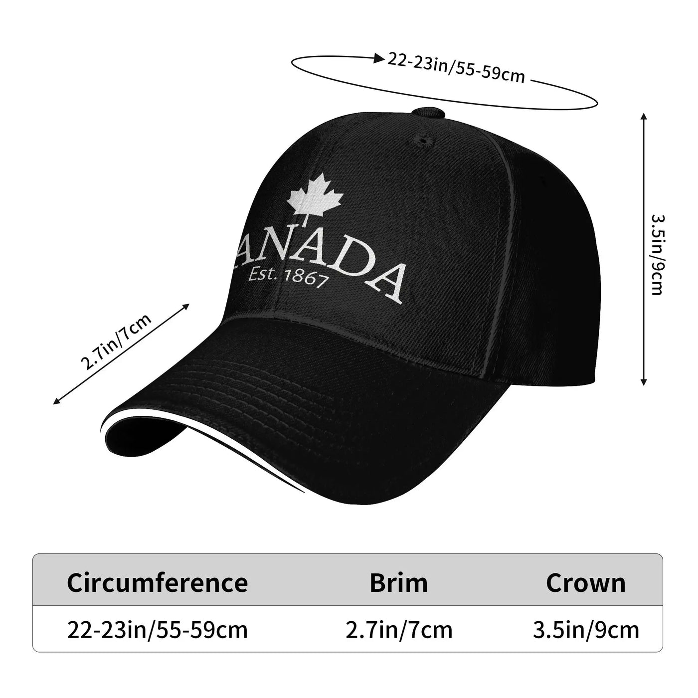 Canada Est. 1867 Maple Leaf Baseball Cap – Unisex Snapback Trucker Hat | OWNLUXE