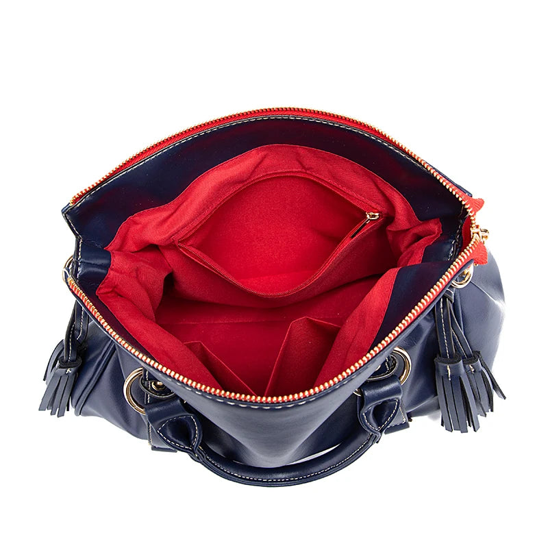 Classic Fringed Bucket Handbag - Soft Vegan Leather | OWNLUXE