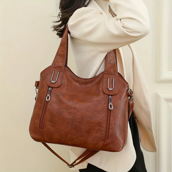 Spacious Leather Removable-Strap Crossbody Bag – Shop at OWNLUXE