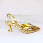 Crystal Sandals and Clutch Bag Set – Rhinestone Party Heels