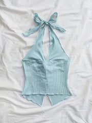 Cropped Backless Crop Top | OWNLUXE