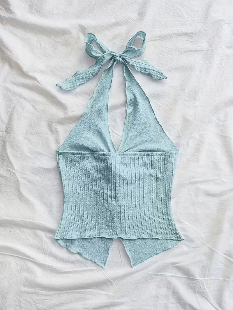 Cropped Backless Crop Top | OWNLUXE