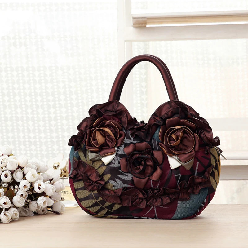 Floral Polyester Fashion Clutch – Unisex Zipper Bag for Parties & Daily Use