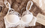 MOYISU Adjustable Lace Bralette for Small Chest Bra Set Removable Straps & Thin Padding Soft Wire Comfort Muslim Girls Underwear
