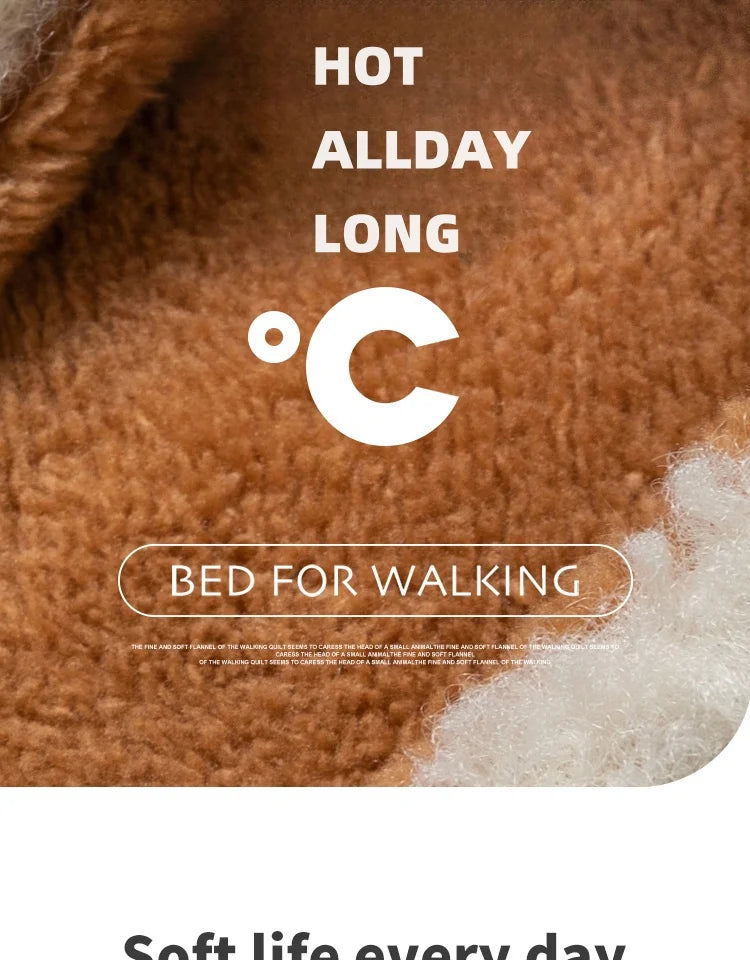 Cute Bear Fluffy Slippers – Warm Plush House Shoes