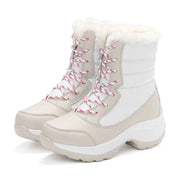 Chic Mid-Calf Winter Platform Boots with Plush Lining