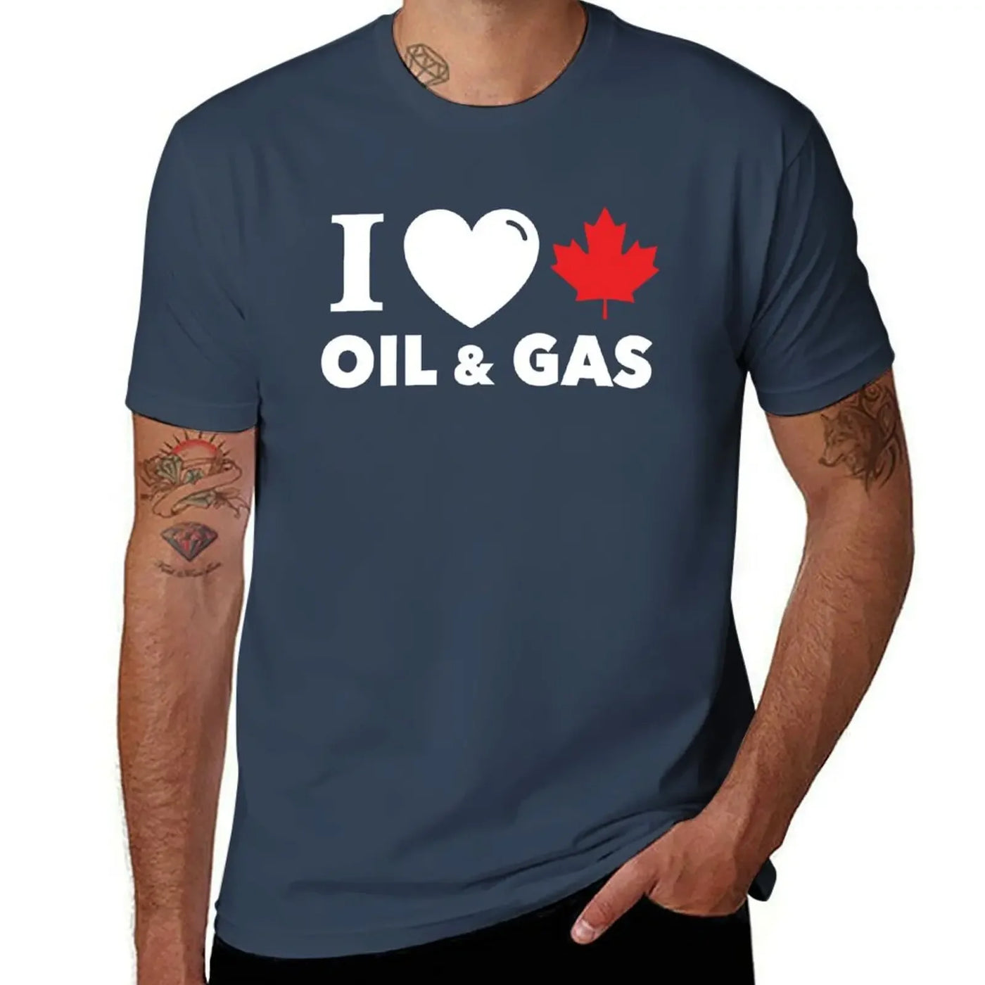 I Love Canadian Oil & Gas T-Shirt – Alberta Maple Leaf Pride Tee | OWNLUXE