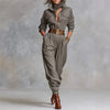 Women's Long-Sleeve Solid Jumpsuit | OWNLUXE