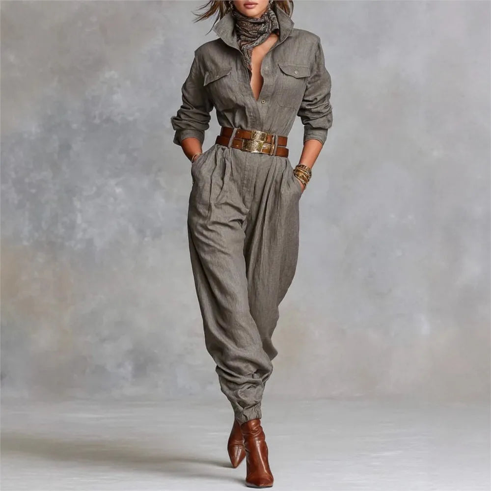 Women's Long Sleeved Jumpsuit | OWNLUXE