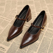 Pointed Toe Leather Retro Belt – Shop at OWNLUXE