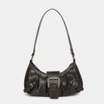 Load image into Gallery viewer, Patent Leather Saddle Bag – Retro Moto Style | Sac Selle en Cuir Verni – Style Rétro Moto
