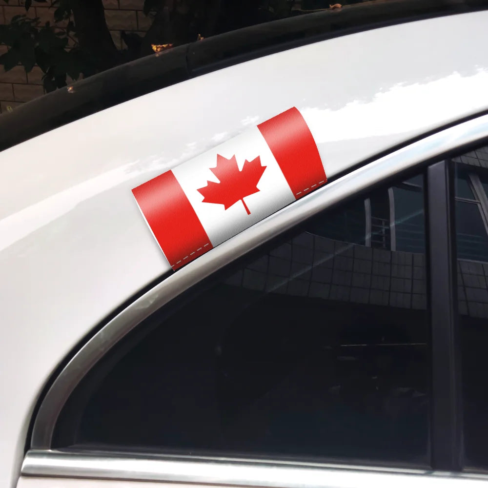 Country Flag Sticker – Waterproof Car Window Decal (Canada, Brazil, France & More)