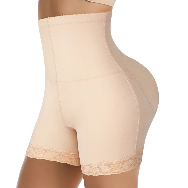 High Waisted Padded Butt Lifter Shapewear - Tummy Control Panty