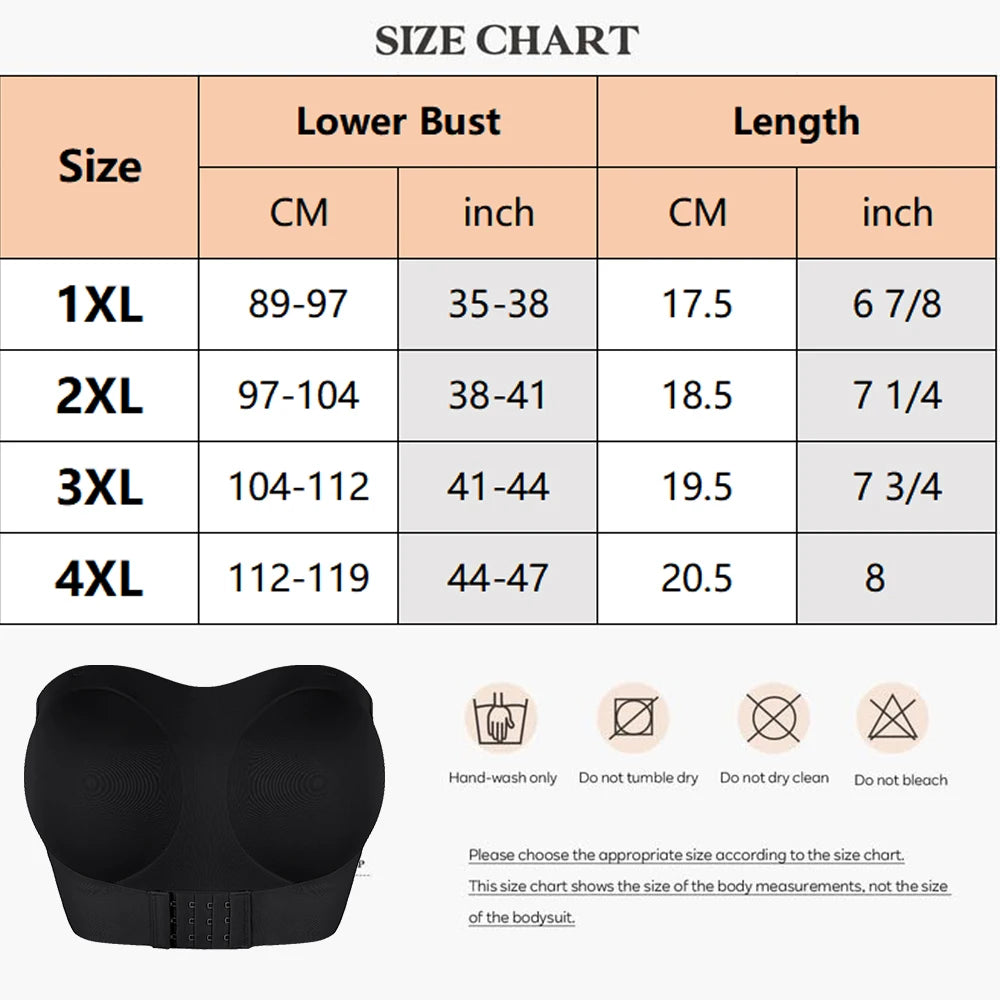Wire-Free Non-Slip Extended-Size Push-Up Bra | OWNLUXE
