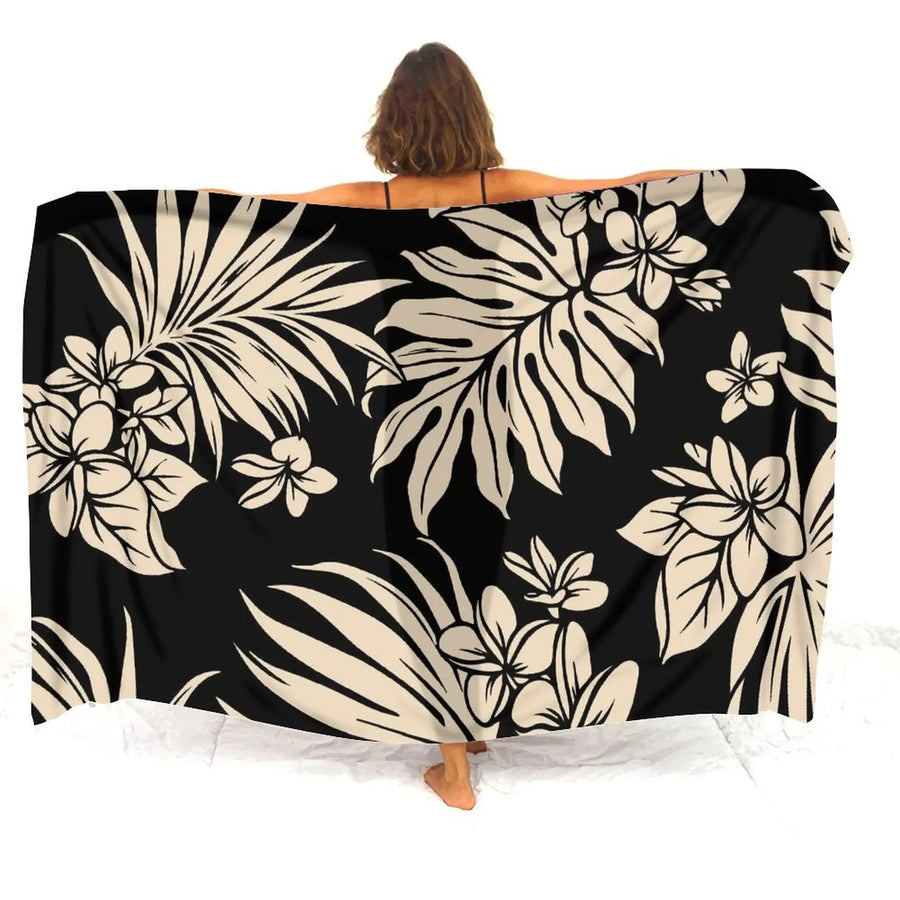 Hibiscus-Print Polynesian Sarong | OWNLUXE