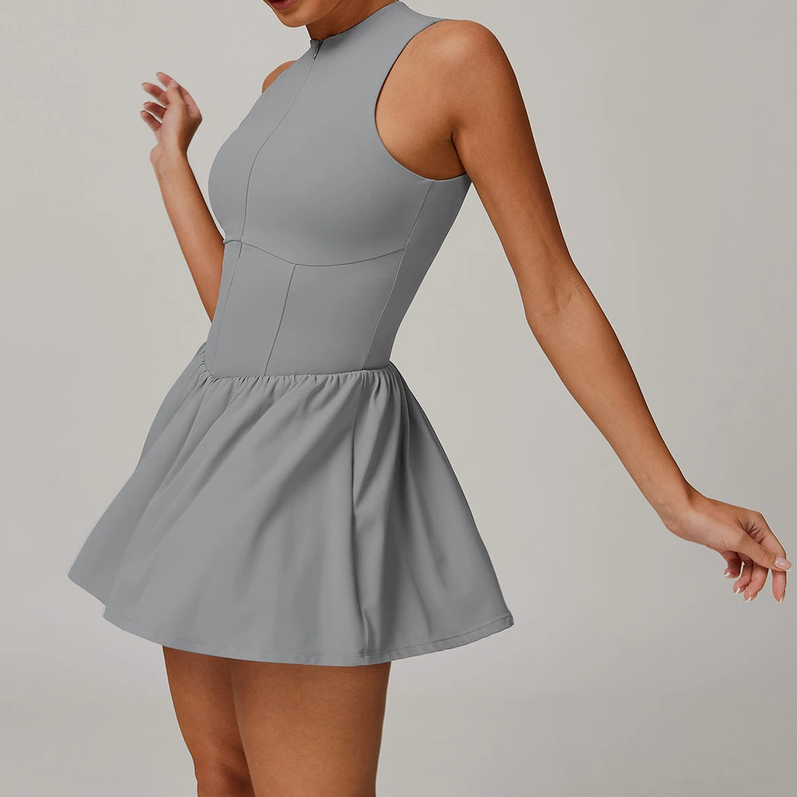 Tennis Dress with Built-In Shorts - Athletic Workout Gym Outfit | OWNLUXE
