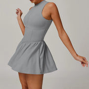 Tennis Dress with Built-In Shorts - Athletic Workout Gym Outfit | OWNLUXE