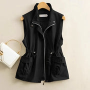 Vest Relaxed-Fit Cotton Sleeveless Coat | OWNLUXE