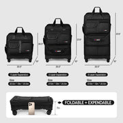 Foldable Rolling Travel Bag – Expandable Large Luggage
